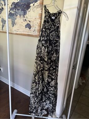 Black and Cream Maxi Dress